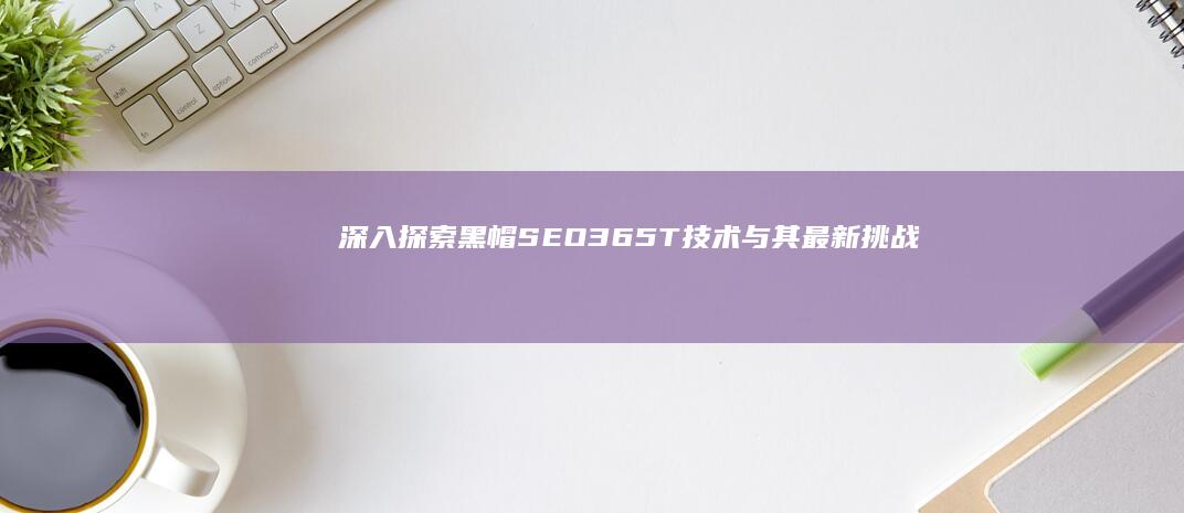 深入探索黑帽SEO365T技术与其最新挑战